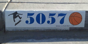 custom address curb sticker